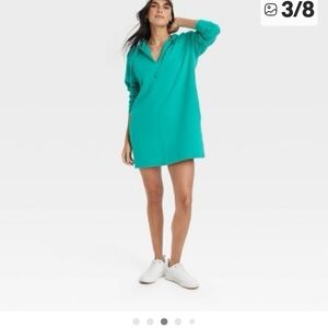Universal Thread Teal Hoodie Dress